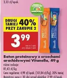 Biedronka Baton proteinowy Vitanella oferta