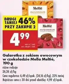 Biedronka Galaretki wiśniowe Meltie oferta