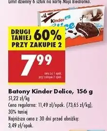 Biedronka Baton kakaowy Kinder Delice oferta