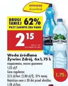 Biedronka Woda mocny gaz Żywiec Zdrój oferta