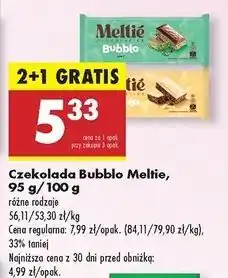 Biedronka Czekolada bubblo biała Meltie oferta
