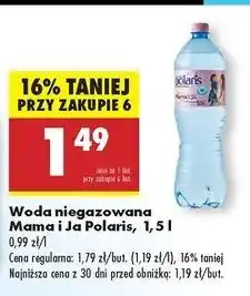 Biedronka Woda niegazowana Polaris Mama I Ja oferta