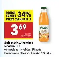 Biedronka Sok multiwitamina 100% Riviva oferta