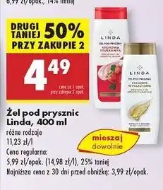Biedronka Żel pod prysznic kremowe wygładzenie Linda oferta