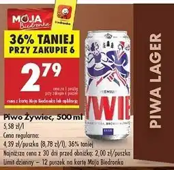 Biedronka Piwo Żywiec Jasne Pełne oferta