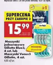 Biedronka Maszynki do golenia Gillette Venus 3 Sensitive oferta