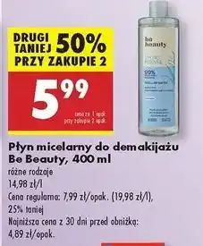 Biedronka Płyn micelarny hydro intense Be Beauty oferta