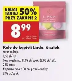 Biedronka Kule do kąpieli róża-lawenda-kwiat pomarańczy Linda oferta