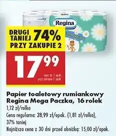Biedronka Papier toaletowy rumiankowy Regina oferta