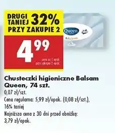 Biedronka Chusteczki balsam Queen oferta