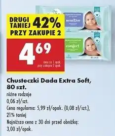 Biedronka Chusteczki wilgotne comfort Dada Extra Soft oferta