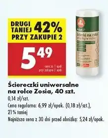 Biedronka Ściereczki uniwersalne Zosia Samosia oferta
