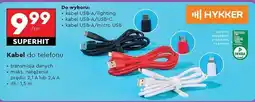 Biedronka Kabel 1.2 m usb-a/micro-usb Hykker oferta