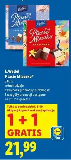 Lidl Czekoladki śmietankowe E. Wedel Ptasie Mleczko oferta
