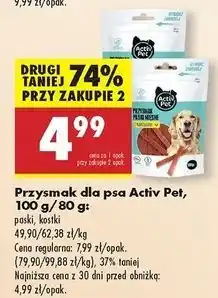 Biedronka Kostki dla psa z wapnem drobiowe Activ Pet oferta
