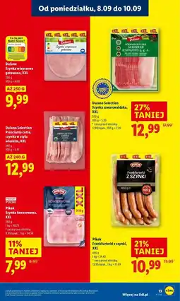 Lidl Szynka gotowana w plastrach wieprzowa Dulano oferta