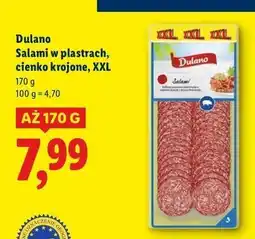 Lidl Salami premium plastry Dulano oferta