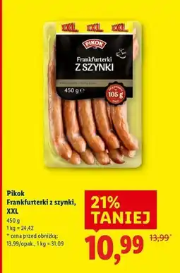 Lidl Frankfurterki z szynki Pikok oferta