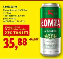 Lidl Piwo Łomża Jasne (Dawniej Export) oferta