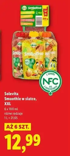Lidl Smoothie banan-szpinak-pomarańcza-jabłko Solevita oferta
