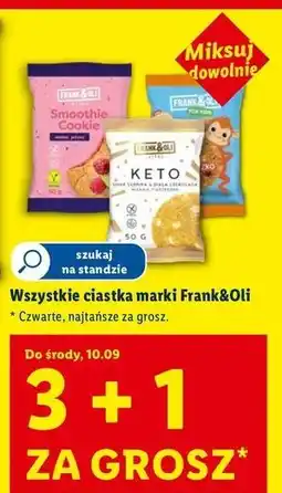 Lidl Miękkie ciasteczko z migdałem, truskawką i bananem Frank&Oli oferta