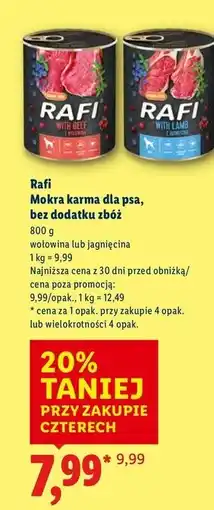 Lidl Karma dla psa z jagnięciną Rafi oferta