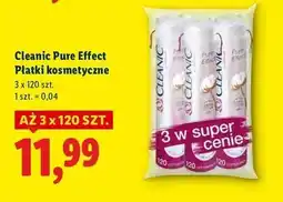 Lidl Płatki kosmetyczne pure effect okrągłe Cleanic oferta