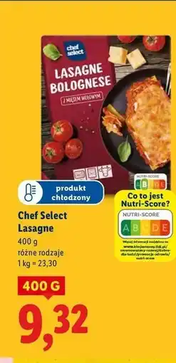 Lidl Lasagne bolognese z mięsem wołowym Chef Select oferta