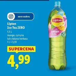 Lidl Herbata mrożona classic Lipton Green Ice Tea oferta