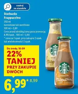Lidl Napój classic vanilla Starbucks Frappuccino oferta