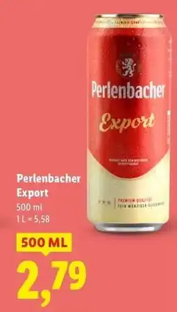 Lidl Piwo Perlenbacher Export oferta
