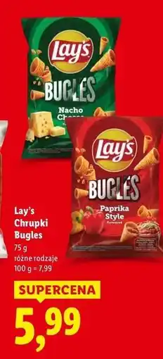 Lidl Chipsy papryka Lay's Bugles oferta
