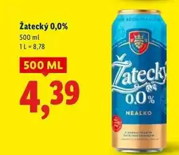 Lidl Piwo Zatecky 0% oferta