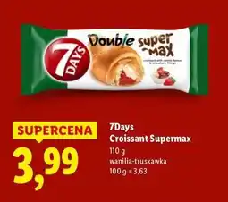 Lidl Rogal z nadzieniem waniliowo - truskawkowym 7 Days Double Max oferta