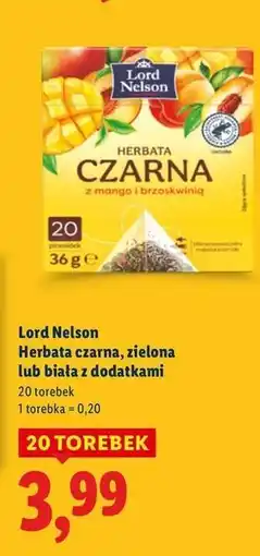 Lidl Herbata biała malina poziomka Lord Nelson oferta