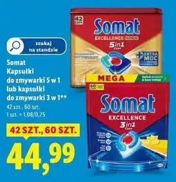 Lidl Tabletki do zmywarki lemon Somat Excellence 3In1 oferta