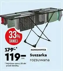 Biedronka Suszarka vera black 180 x 102 55 cm Konighoffer oferta