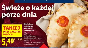Lidl Minicalzone margherita z mozzarellą i pomidorami Lidl oferta