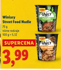 Lidl Street Food Nudle różne rodzaje Winiary oferta