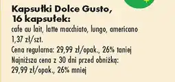 Biedronka Kapsułki Dolce Gusto Latte Macchiato, Lungo, 16 szt oferta