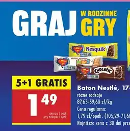 Biedronka Baton Nestle, różne rodzaje 5+1 GRATIS oferta