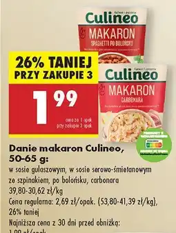 Biedronka Makaron Culineo, różne rodzaje oferta