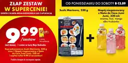 Biedronka Zestaw: sushi Marinero + napój Jumi (ananas, liczy, mango lub truskawka) Marinero + Jumi oferta