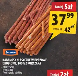 Arhelan Kabanosy klasyczne wieprzowe, drobiowe, 100% z kurczaka Tarczyński oferta