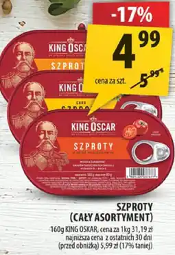 Arhelan Szproty (cały asortyment) King Oscar oferta
