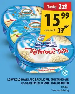 Arhelan Lody kolorowe lato bakaliowe, śmietankowe, o smaku pistacji śmietanki karmelu oferta