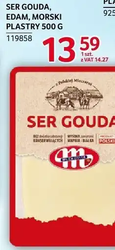 Selgros Ser Gouda plastry 500 g Mlekovita oferta