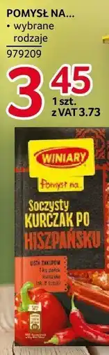 Selgros Przyprawa Pomysł na... wybrane rodzaje Winiary oferta