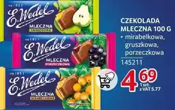 Selgros Czekolada mleczna mirabellowa, gruszkowa, porzeczkowa E.Wedel oferta