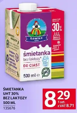 Selgros Śmietanka UHT 30% bez laktozy 500ml Łowicz oferta